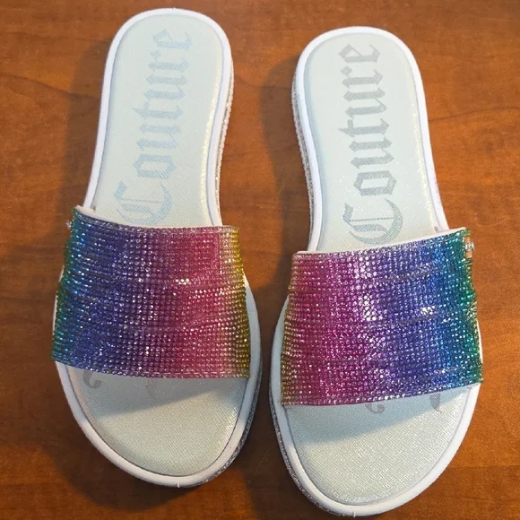 Juicy Couture Glitter Gradient Slides - Picture 11 of 16